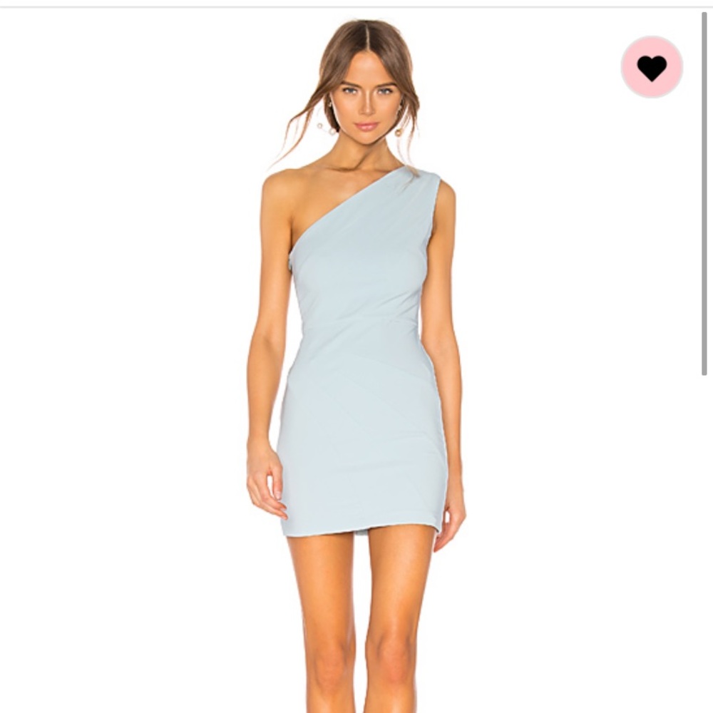 Revolve one shoulder Ice blue dress